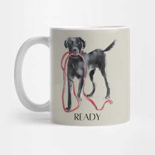 READY DOG Labrador with Leash Mug